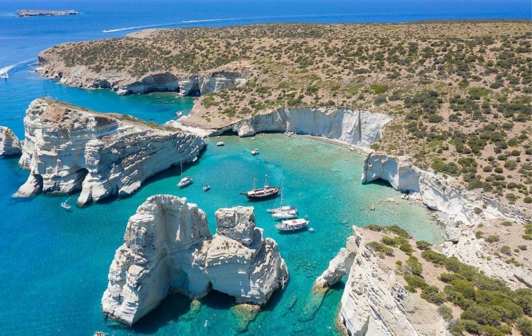 Sea, Sunset & Garden View Parasporos Houses, Milos آداماس المظهر الخارجي الصورة